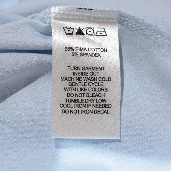 Orchard & Broome NWT Grand Stretch Polo Shirt Size S in Blue Cotton & Spandex